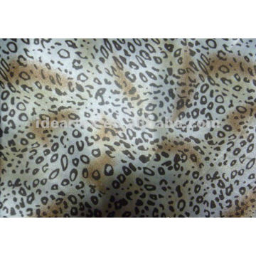 Poliéster brilhante Leopard impresso cetim para vestuário de senhora